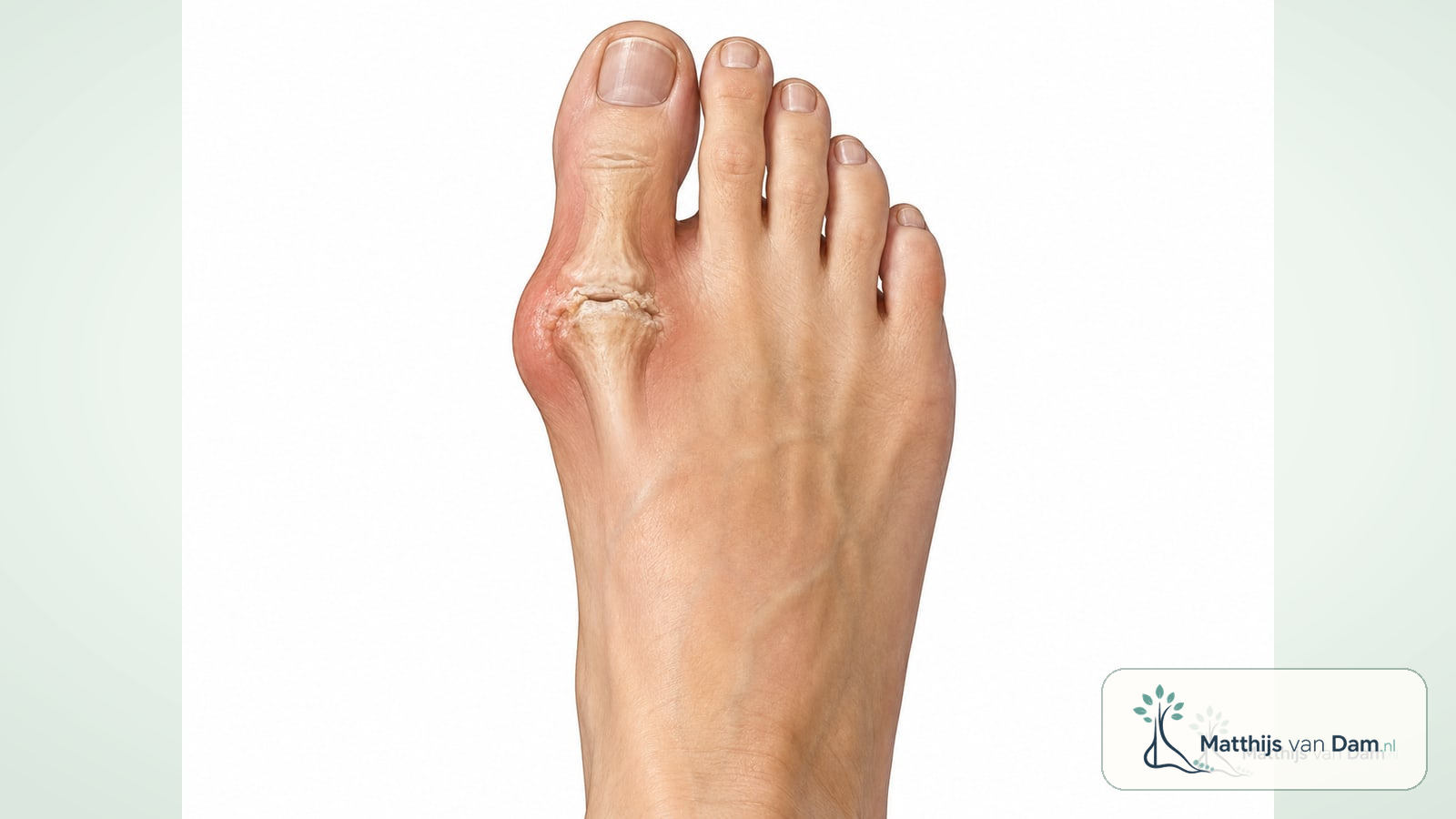 Medische illustratie van hallux rigidus bij het grote-teengewricht